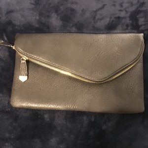 VICI Black faux leather envelope clutch purse